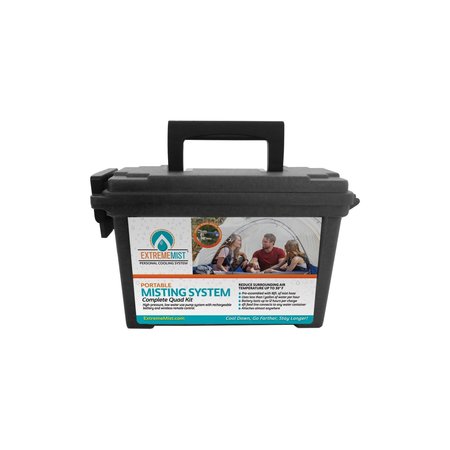 Extrememist Portable Misting System Quad Kit w/ Storage Box 2451